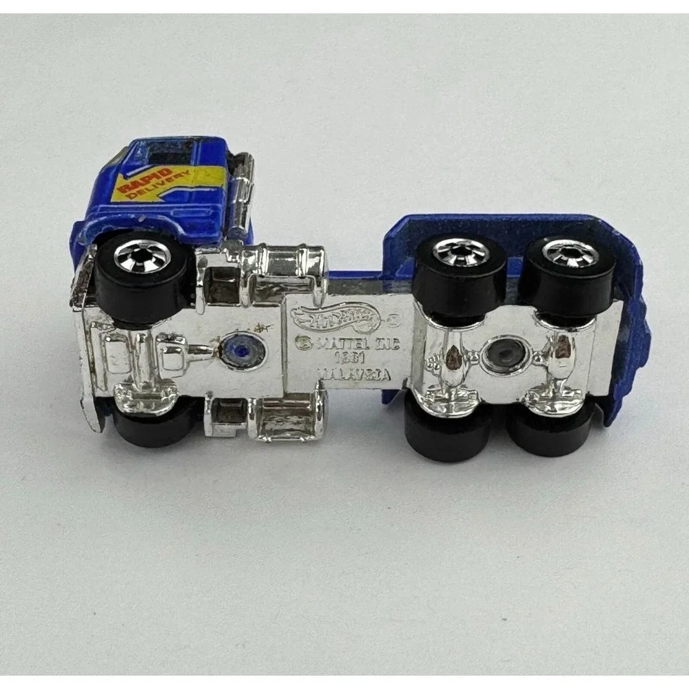 Hot Wheels Rapid Delivery Blue Semi Truck Cab 1981 Mattel Malaysia Vintage‎